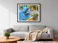 Mediterranean Lemon Tree Paint by Numbers for Adults Beginner, Seaside Landscape