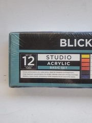 Blick Studio Acrylics – Set of 12 Colors – 21 ml Tubes – New / Factory Sealed