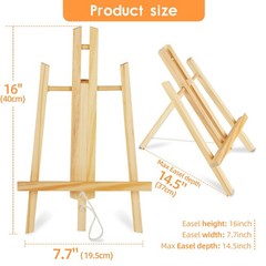 8 Pack16 x7.7 Wooden Easel,Easel Stand for Painting,Tabletop
