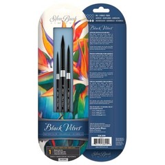 Paintbrush Set for Watercolor, Gouache & Inks – 3 Round Brushes (Sizes 4, 8, 12)