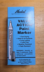 MARKAL VALVE ACTION PAINT MARKER – Box of 12 – YELLOW 96821