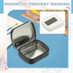 12 Wells Mini Paint Storage Box, Mini Watercolor Box, Blue