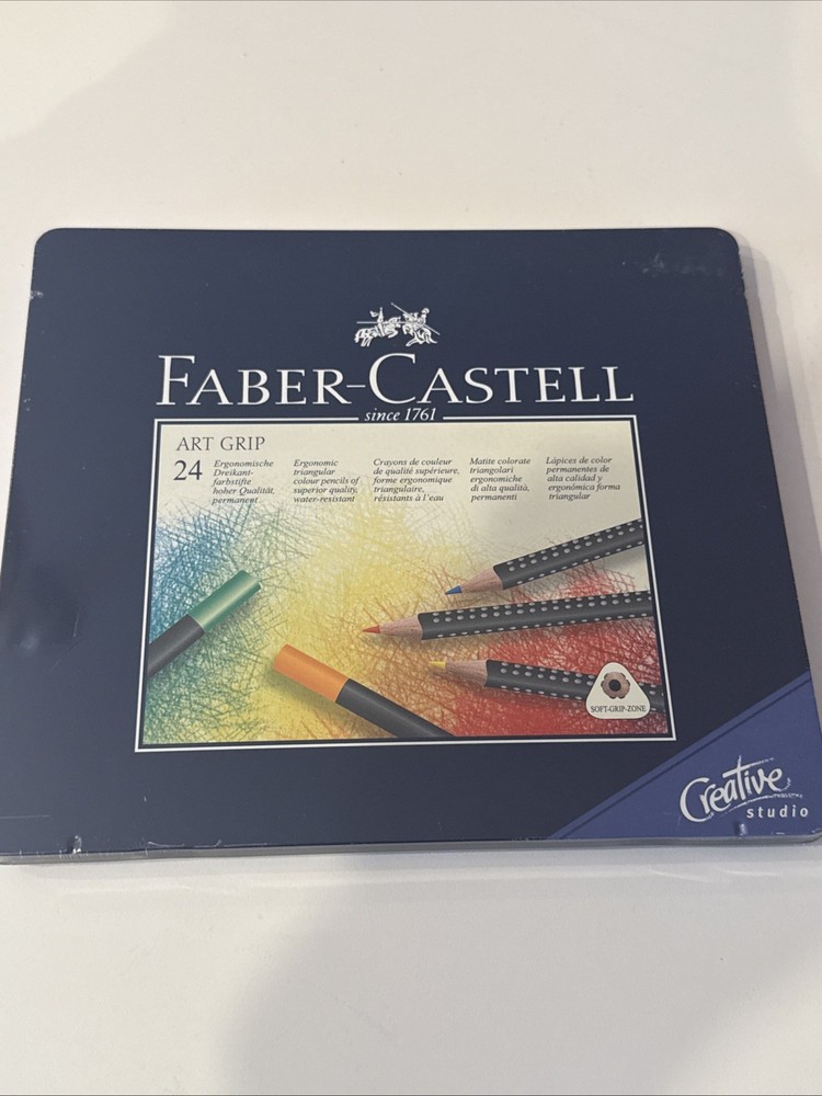 Faber Castell 24 Color Pencil Set, Art Grip Ergonomic Triangular Shape