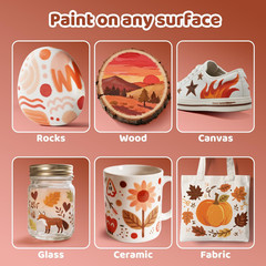 Guangna 12 Skin Tone Acrylic Paint Markers, Red Brown Brush Tip Acrylic Paint Pe