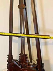 Vintage Mahogany Wood Picture Easel Baroque Style 72″x24″ Excellent Condition