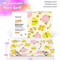 Taotree Watercolor Paint Set 168 Colors, Art Supplies Watercolors Kit Travel …