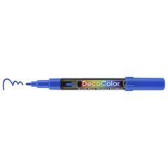 DecoColor Fine Tip Paint Marker Set Blue Red Black White 4 PCS Arts Crafts