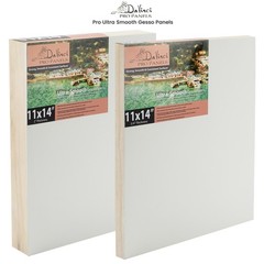 DaVinci Wood Panel Pro Ultra Smooth Gesso Panels 3/4″ 6×6″ 12 Pack