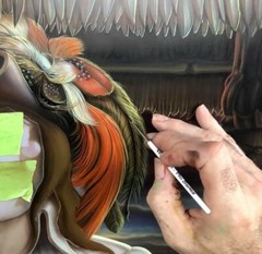 PREMIUM PROFESSIONAL # 2 Long Handel VON DAGO Scrolling Pinstriping Brush