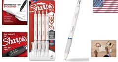 Ultimate S-Gel Gel Pens 4 Count – Stylish White, No Bleed Ink, 0.7mm Size