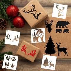 80 Pcs 3 x 3 Inch Stencils for Painting on Wood, Reusable Farm & Animal Plast…
