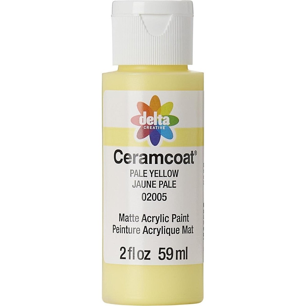Delta Creative Ceramcoat Acrylic Paint in 2 fl oz (Pack of 1), Pale Yellow