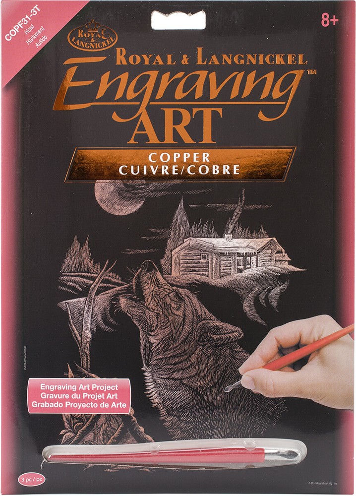 Copper Foil Engraving Art Kit 8″X10″-Howl