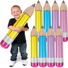 8 Pieces Multicolor Giant Inflatable Pencil 28.7 Inch Multicolor Blow up Penc