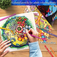 Colored Pencils 72 Count Color Pencil Set for Adult Coloring Books New Kid Teens