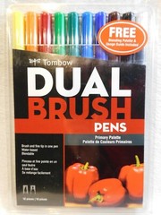 Tombow Duel Brush Pens, Primary Pallette 56167, High Quality 10 Piece Set, New