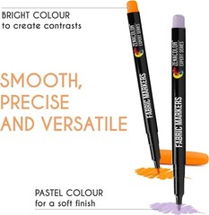 40 Fabric Markers Pens Set – Non Toxic, Indelible & Permanent, Fine Point