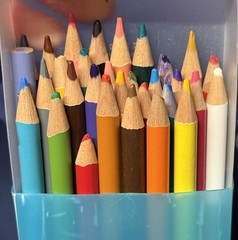 crazy art Artist Quality Colored Pencils lot including case + sharpener