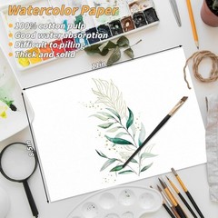 150 Sheets 8.5×11 inch Cotton Watercolor Paper Bulk 230GSM for Painting