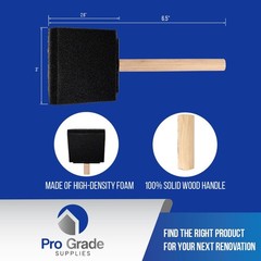 – Foam Brushes – 3 Inch – 36 Piece Poly Foam Brush Set