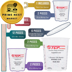 TCP Global Complete Paint Mixing Deluxe Kit, Wood (Natural)
