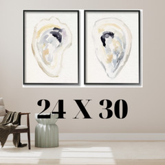 Stupell Industries: Abstract Watercolor Oyster Clam Shell Wall Art, (24×30)