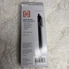 TRU RED Ballpoint Retractable Pen Point 1.0mm Black Box of 12 – NEW!