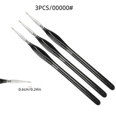 Professional Detail Brush Set – 3/6Pcs Fine Nylon Tip for Acrylic Painting & Min
