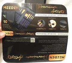 MEEDEN Watercolor Brushes Professional 10 Pack Synthetic & Pony Hair Artist Case
