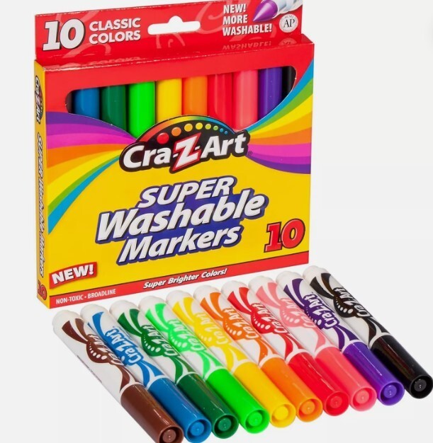 Cra-Z-Art Super Washable Markers, Broadline 1 Count (Pack of 1), assorted