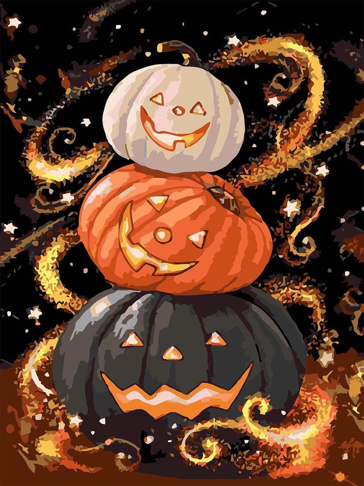 Halloween Paint by Numbers for Adults Easy Adult Art Kit Paint by Numbers Kits