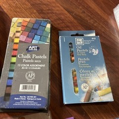Mixed Artist Drawing & Sketching Supplies Lot | Pastels Chalk Pencils Watercolor