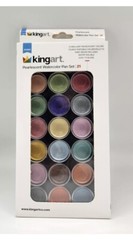 Kingart® Studio Pearlescent Watercolor Pan 21 Colors Sturdy Palette Holder Brush
