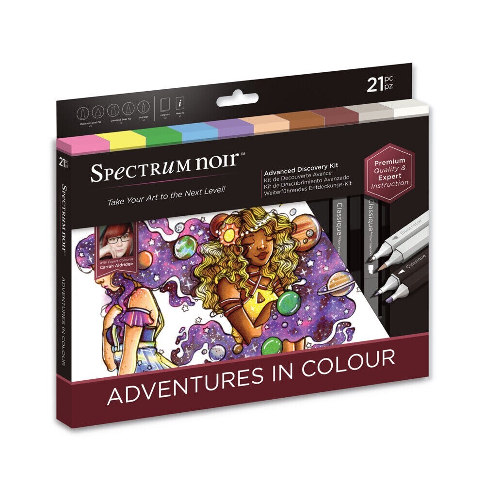 Spectrum Noir Advanced Discovery Kit – Adventures in Colour dual tip art liner