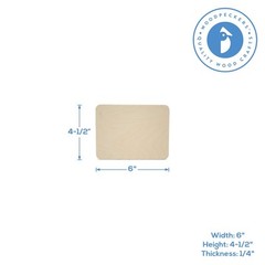 Wood Rectangle Plaque 6″, 1/4 Thick Rounded Edged Blank Wood Sign | Woodpeckers