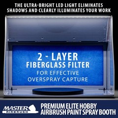 Portable Airbrush Spray Booth Kit with Exhaust Fan, LED Light, Turntable & Ex…