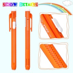 Pangda 10 Pieces Retractable Mechanical Eraser Pen, Pen-Style Multicolor
