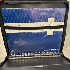 14″ x 17″ Art Presentation Case Multi-Ring Binder w/ Sheet Protectors Black