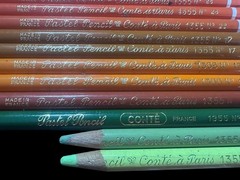 26 Vintage Conté à Paris Pastel Pencils France No. 1355 Used 12 Assorted Colors