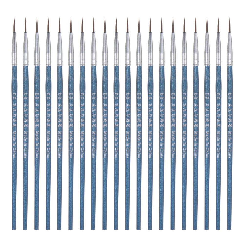 50pcs Detail Paint Brushes 10mm Nylon Painting Brush(00#), Blue