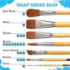 Snap! Paintbrush Set – 3 Premium Paint Brushes for Artists and Crafters