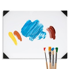 QUEENLINK Glass Palette for Oil Painting 12 x 9 12″ x 9″ x 0.2″, 1pc-white