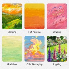 Professional Oil Pastels, 48 Vibrant Colors Plus 4 White, Set of 52, Creamy a…