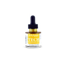 TECH Drawing Ink 1.0 Oz Gold Ochre 12W PigmentBased Technical Artist Fluid