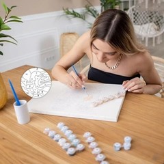 Colourful paint by numbers for adults kits canvas