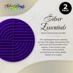 Silver Brush Limited 9061 Silver Essentials Round Brush Cleaning Mat, WaterBa…