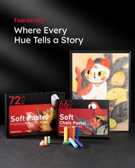 Fantastory Long Soft Chalk Pastels Set, 72 1 Count (Pack of 72), 72