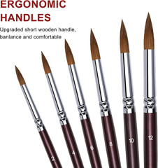 Kolinsky Watercolor Brush Set Pure Kolinsky Sable Hair Pointed round Art Paintbr