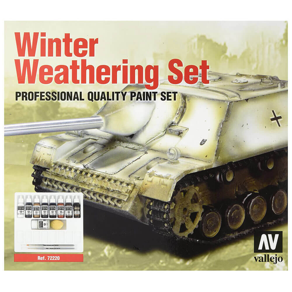 Vallejo Model Colour Winter Weathering Quality Paint and Instructions Set