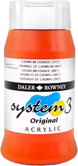 Daler Rowney System 3 Original Acrylic 500 ml Cadmium Orange (Hue) NEW